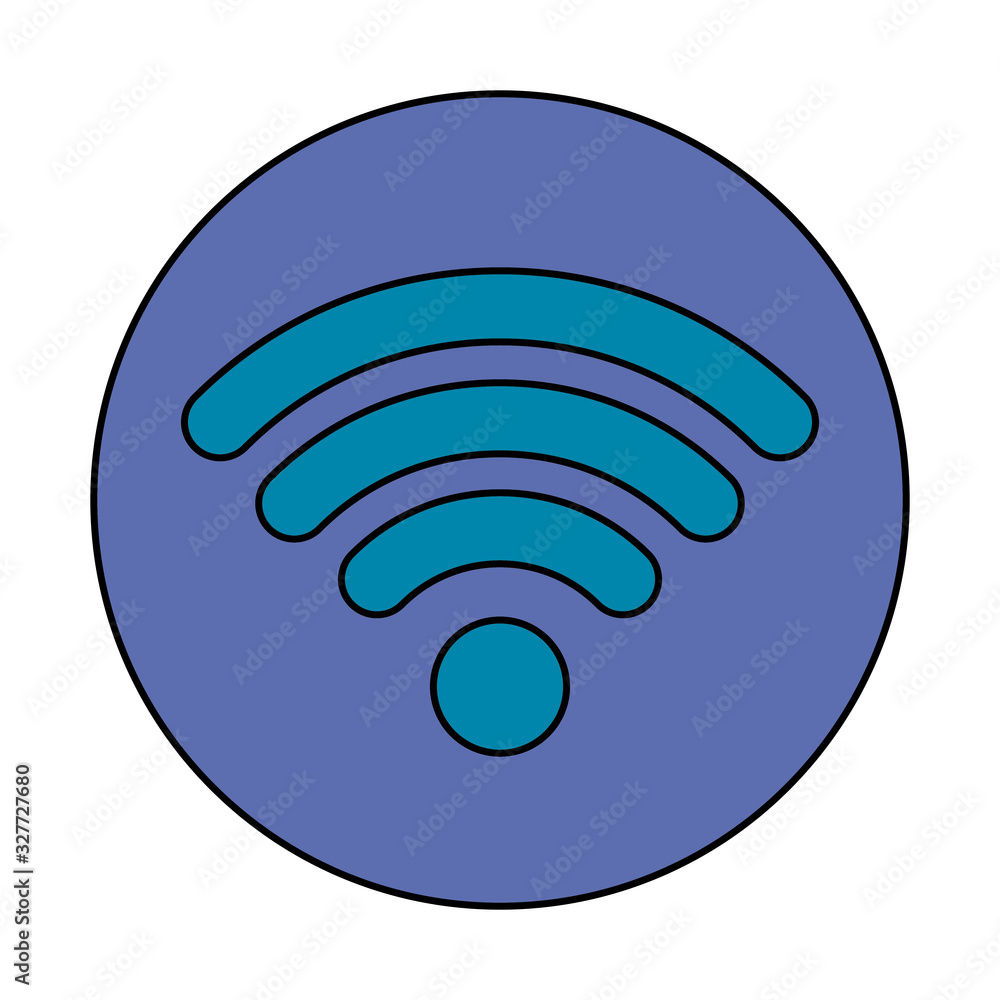Poster wifi design, internet technology communication connection network wireless signal web and access the