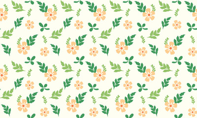 Simple leaf pattern background for Botanical leaf with floral decor.