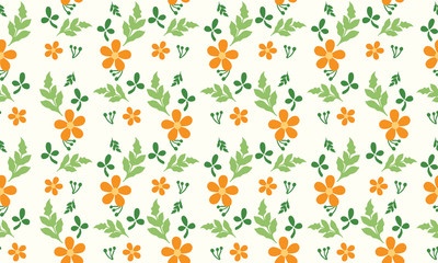 Simple leaf pattern background for Botanical leaf with floral decor.