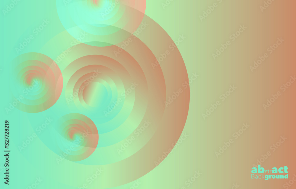 Poster abstract gradient on a sky blue and orange peach background with copy space. card. poster. elements 