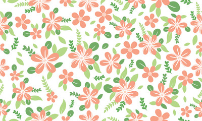 Fototapeta na wymiar Beautiful wallpaper for Botanical leaf, with elegant flower pattern background design.
