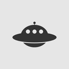 Simple Isolated UFO Ship Icon