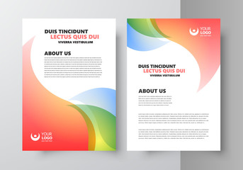 Flyer cover template design curves