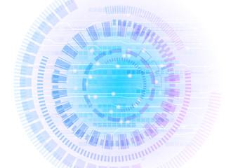 Obraz premium 青色のデジタルサイバーイメージ背景