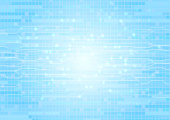 水色のデジタルサイバーイメージ背景
