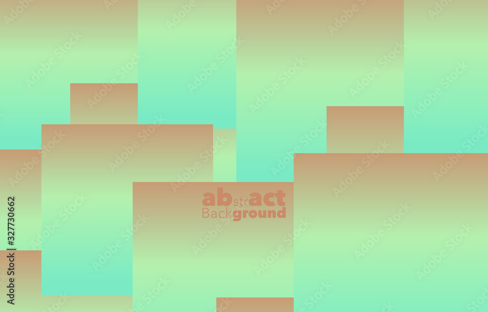 Poster square graphic, abstract gradient on a sky blue and orange peach background with copy space. card. p