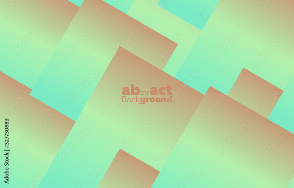 Poster square graphic, abstract gradient on a sky blue and orange peach background with copy space. card. p