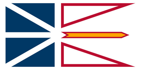 The Province Of Canada Newfoundland And Labrador Flag - obrazy, fototapety, plakaty