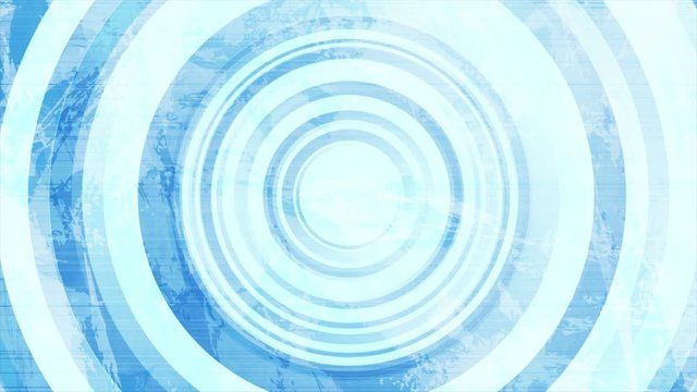 Light blue grunge circles abstract geometry background. Corporate tech motion design. Seamless looping. Video animation Ultra HD 4K 3840x2160