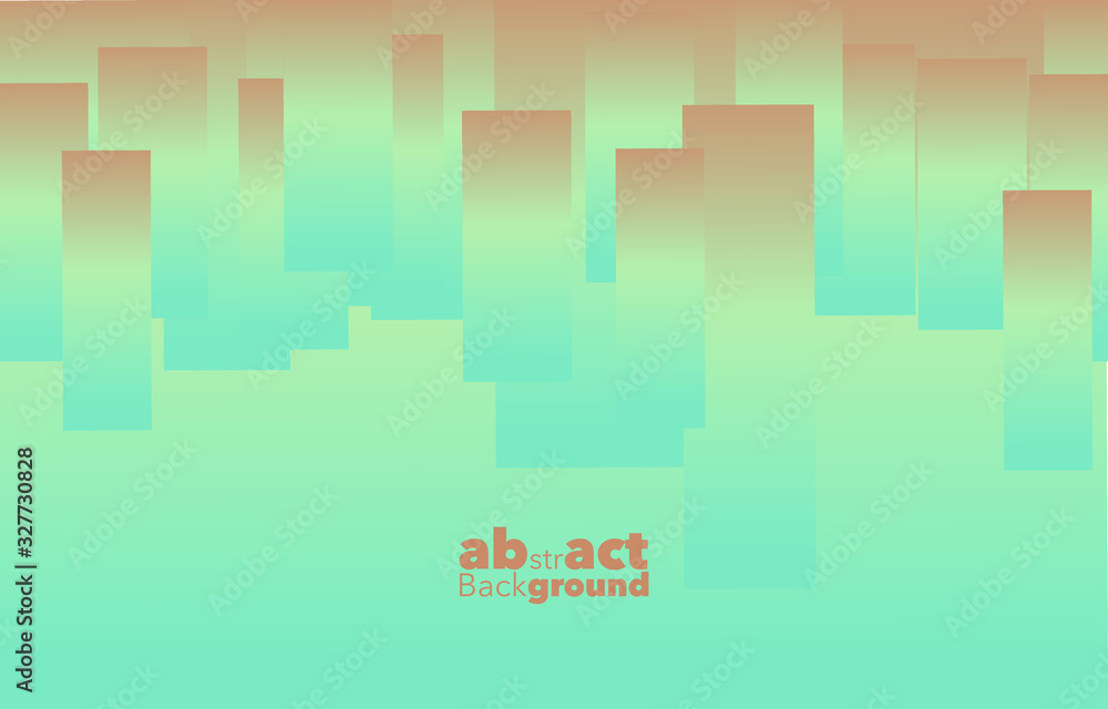 Poster square graphic, abstract gradient on a sky blue and orange peach background with copy space. card. p