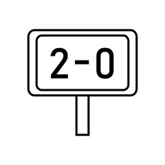 soccer scoreboard icon vector template