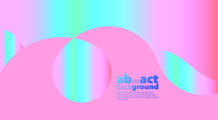 Abstract gradients Background. Holographic shapes. Neon for decoration. Cover. Card. Minimal concept.