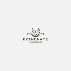 Obraz premium Heart logo template. Healthcare Corporate branding identity