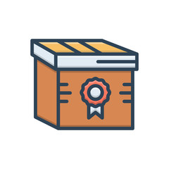 Color illustration icon for reward 