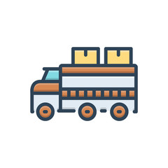 Color illustration icon for load weight 