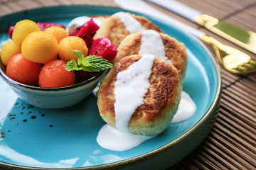 Vegan tofu cheese pancakes