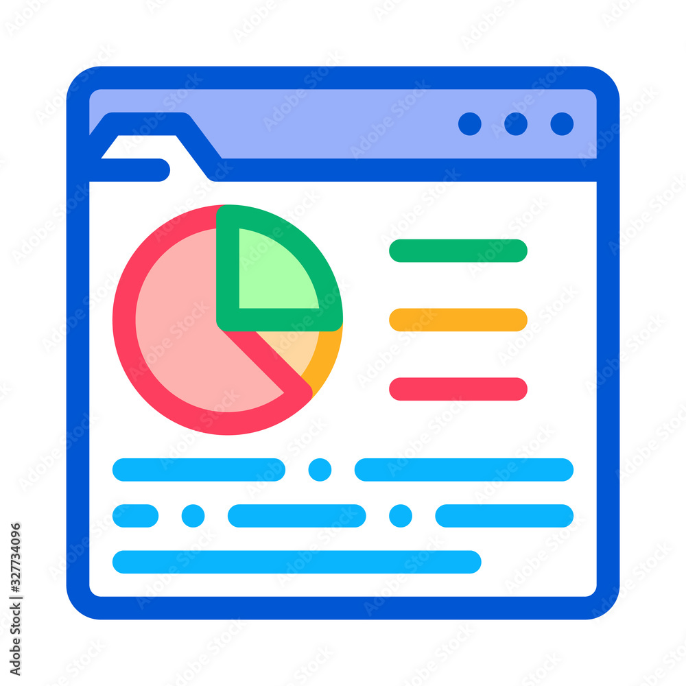 Aufkleber online statistician analysis icon thin line vector. statistician analytics internet web site with in