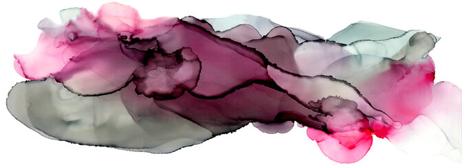 Watercolor texture. Alcohol ink texture. Painting isolated. Red and purple abstract background