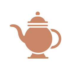ramadan teapot icon, silhouette style design