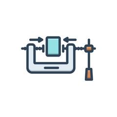 Color illustration icon for clampdown 