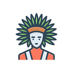 Color illustration icon for cherokee 