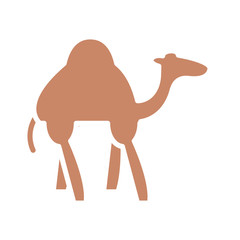 camel icon, silhouette style design