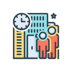 Color illustration icon for coexist 