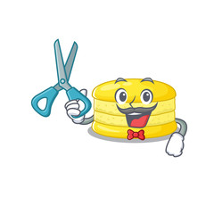 Cartoon character of Sporty Barber lemon macaron design style