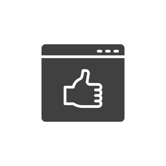 Customer review vector icon. filled flat sign for mobile concept and web design. Webpage support feedback glyph icon. Symbol, logo illustration. Vector graphics