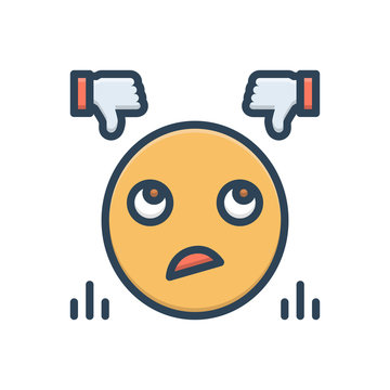 Color illustration icon for criticize 