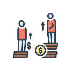 Color illustration icon for disparity 