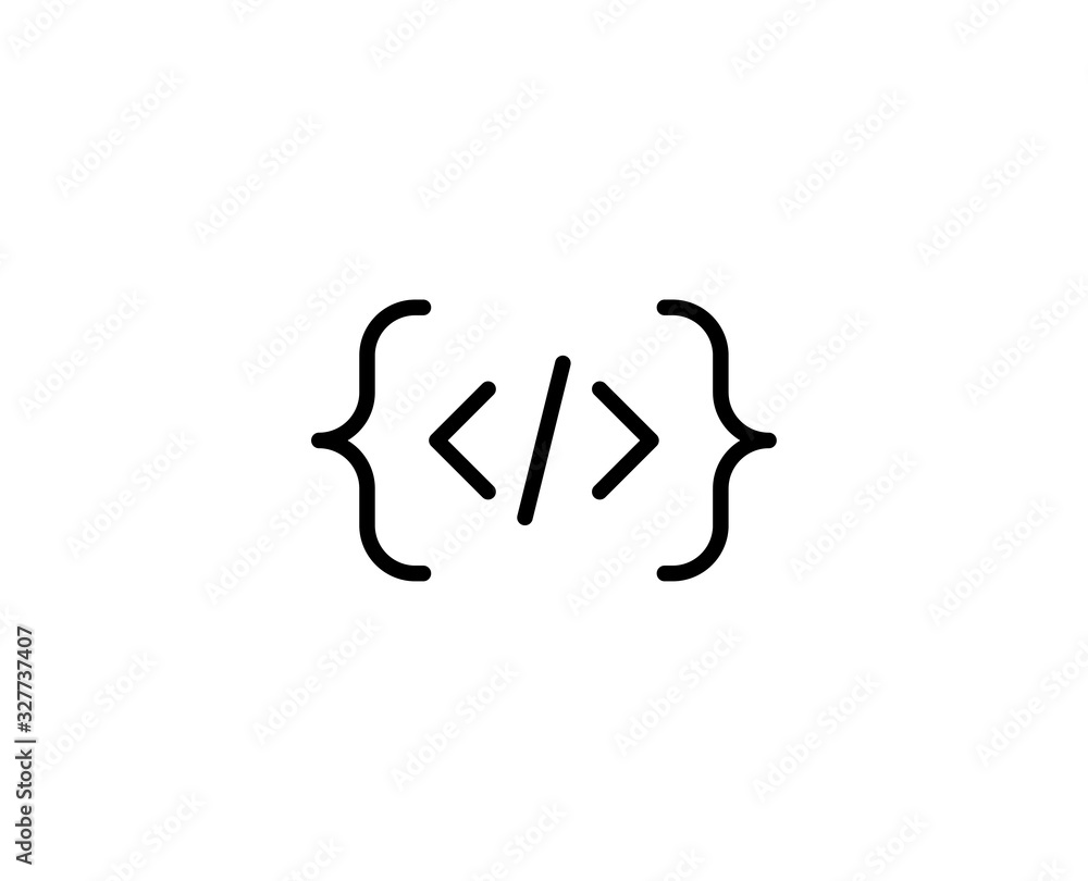 Poster code line icon
