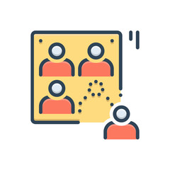 Color illustration icon for discarded  