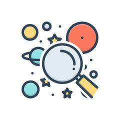 Color illustration icon for discoverable 