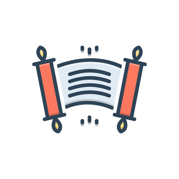 Color illustration icon for edict ordinance 