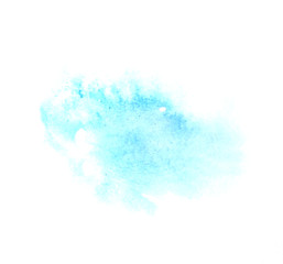 Fototapeta na wymiar illustration blue watercolor colorful splashes. isolated on white on background
