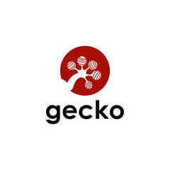 Reptile Gecko Foot Print Logo Design Vector