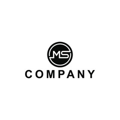creative initial ms letter vector logo design