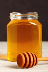 Jar of Honey with Honey Dipper