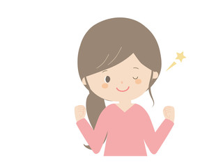 Young woman sending ale by wink