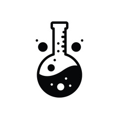 Black solid icon for chemical 