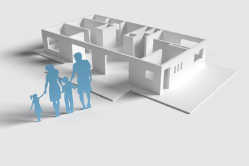 家族とハウジングのコンセプトイメージ