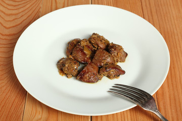 Cooked chicken liver