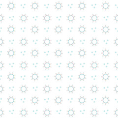 Fototapeta na wymiar Delicate geometric flower pattern, white background, vector illustration