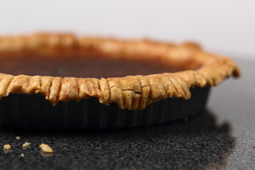 Freshly baked tart. Making Cider Pie Series.