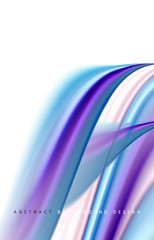 Abstract background - fluid color gradient waves, with dynamic motion line effect. Vector Illustration For Wallpaper, Banner, Background, Card, Book Illustration, landing page
