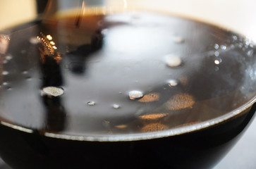 Fototapeta na wymiar Image of coffee dripping in glass jar