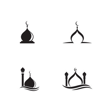 Set Of Islamic Mosque Logo Vector Icon