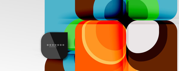 Abstract background - geometric cut paper design flower or square shape composition. Vector Illustration For Wallpaper, Banner, Background, Card, Book Illustration, landing page