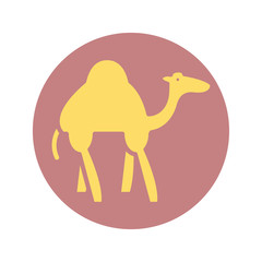 camel icon, block style design